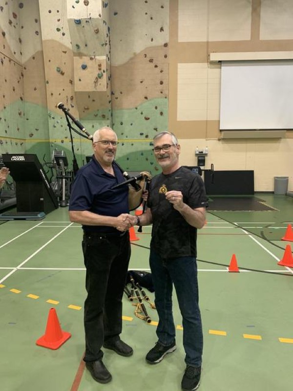 RCMP Pipeband - RCMP "C" Division Pipes and Drums - Dave Goodhue's New Member Ceremony February 7, 2023