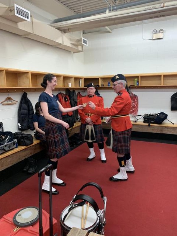 RCMP Pipeband - RCMP "C" Division Pipes and Drums - Mary McQuaid's Promotion February 7, 2023