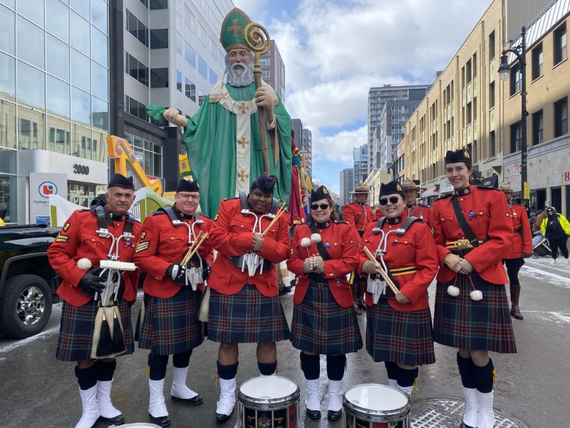 RCMP Pipeband - RCMP "C" Division Pipes and Drums - Montreal Saint Patrick's Day March 19, 2023