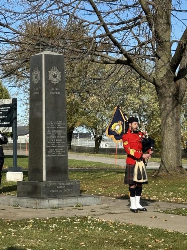 RCMP Pipeband - RCMP "C" Division Pipes and Drums - Correctional Services Canada Memorial Service November 4, 2023