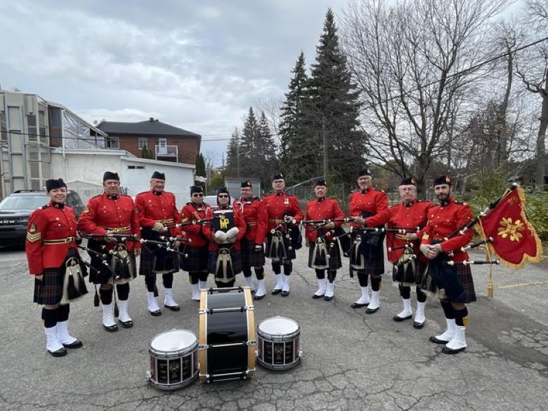 RCMP Pipeband - RCMP "C" Division Pipes and Drums - Lachine Remembrance Day November 5, 2023