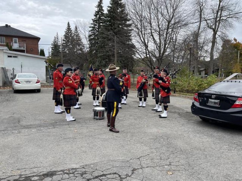 RCMP Pipeband - RCMP "C" Division Pipes and Drums - Lachine Remembrance Day November 5, 2023