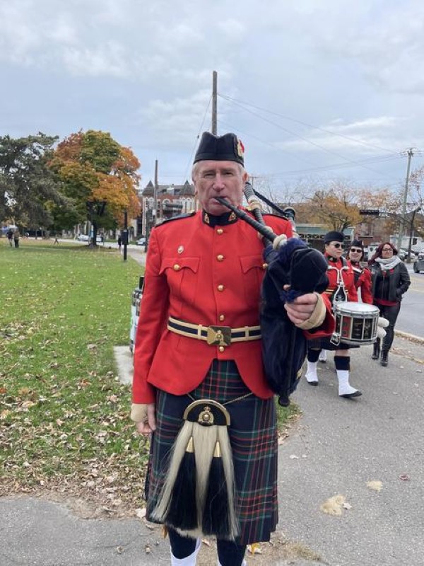 RCMP Pipeband - RCMP "C" Division Pipes and Drums - Lachine Remembrance Day November 5, 2023