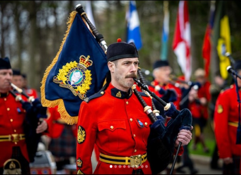 RCMP Pipeband - RCMP "C" Division Pipes and Drums - Police Memorial Service Nicolet May 12, 2025