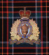 RCMP crest with tartan