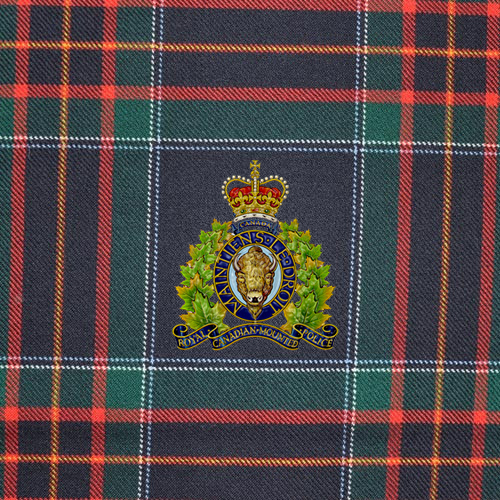RCMP crest with the tartan RCMP crest with tartan